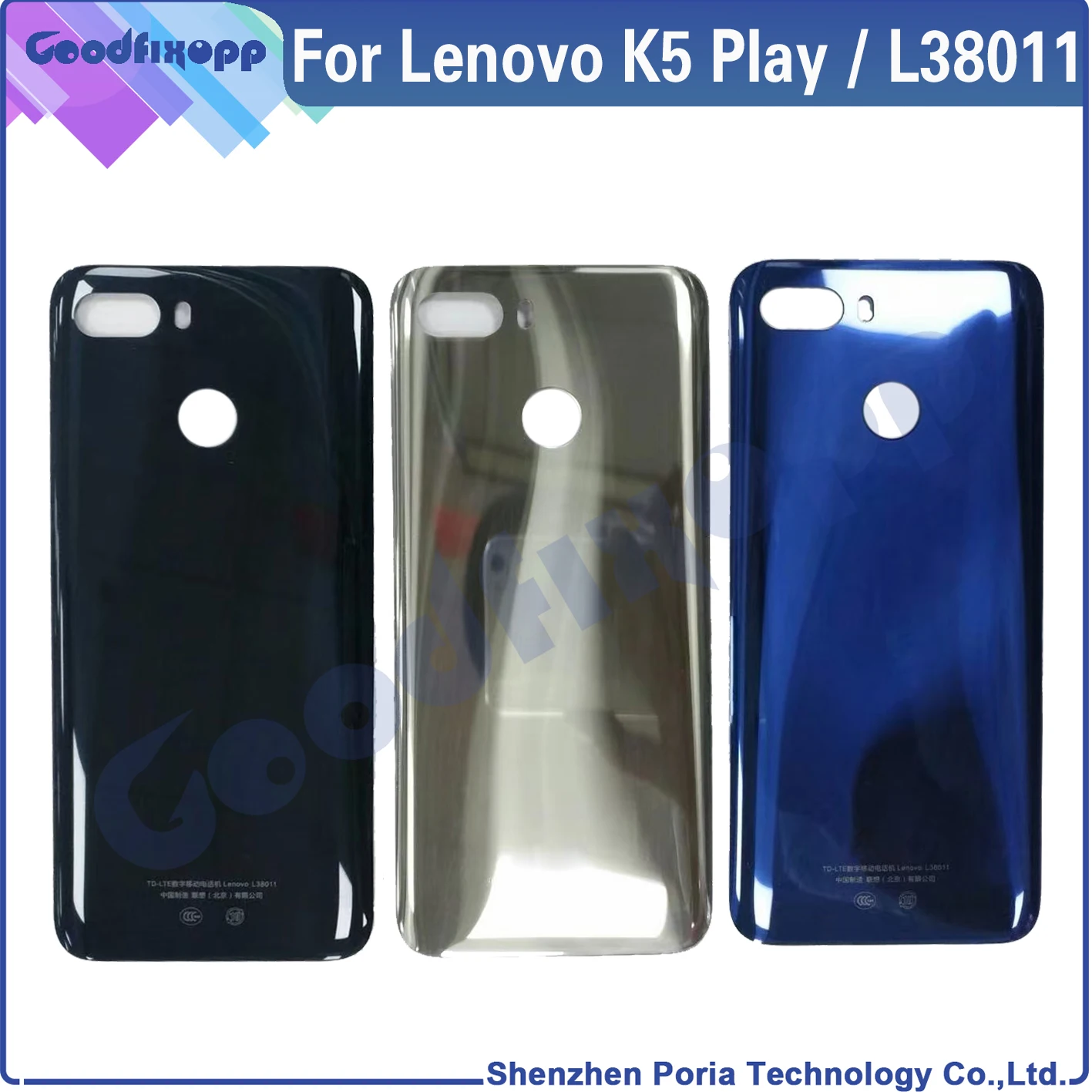 For Lenovo K5 Play L38011 Front Frame Battery Back Cover Rear Case Cover Middle Frame Rear Lid For Lenovo K5Play LCD Frame