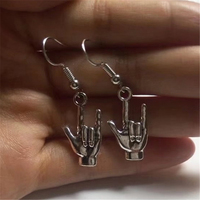 I Love You Sign Language - ASL Love - Handmade Charm Earring - Couples Gift