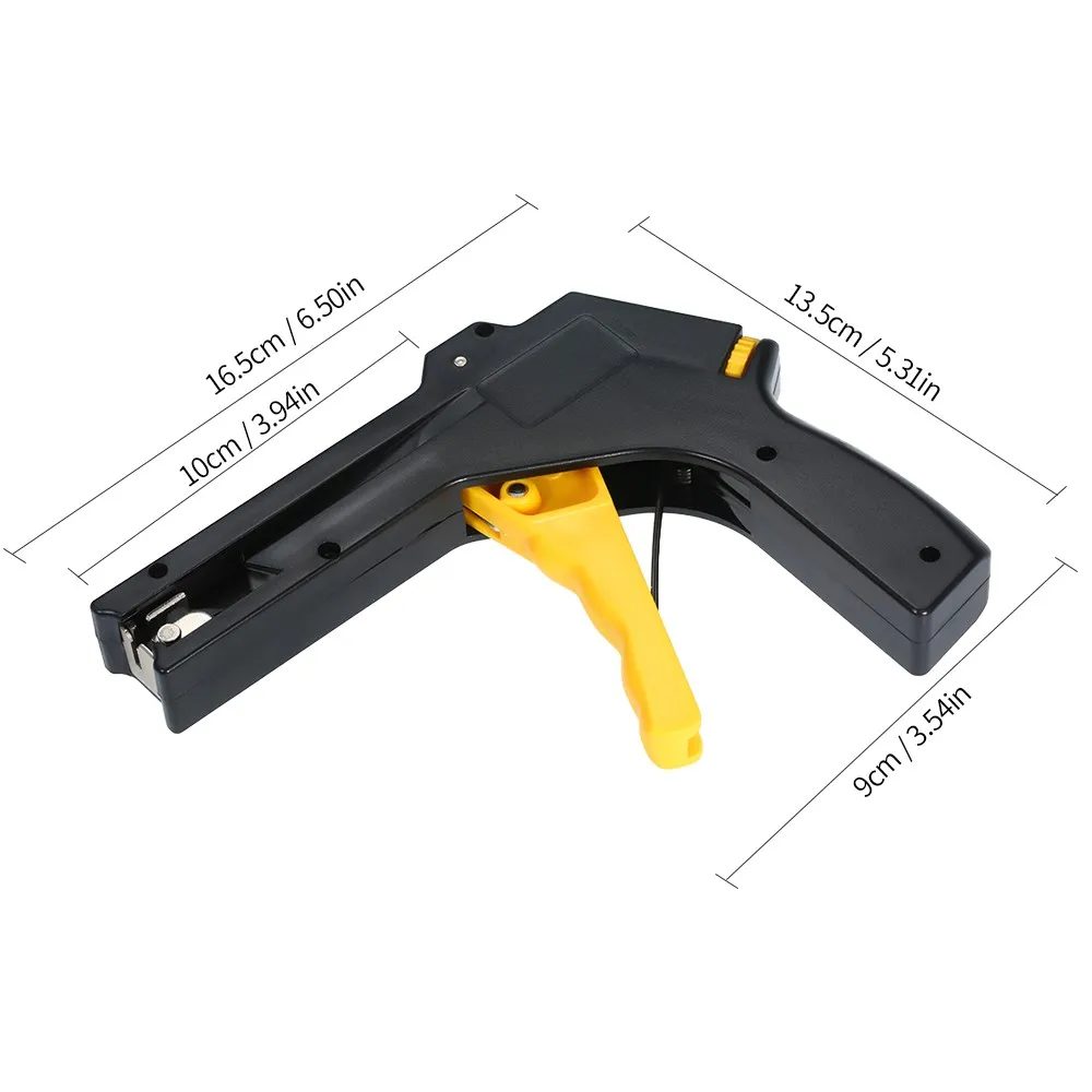 2 in 1 Cable Tie Gun 2.4-4.8mm Adjustable Fastening Cutting Cable Zip Tie Tool for Plastic Nylon Cable Tie Tool Tying Gun Pliers