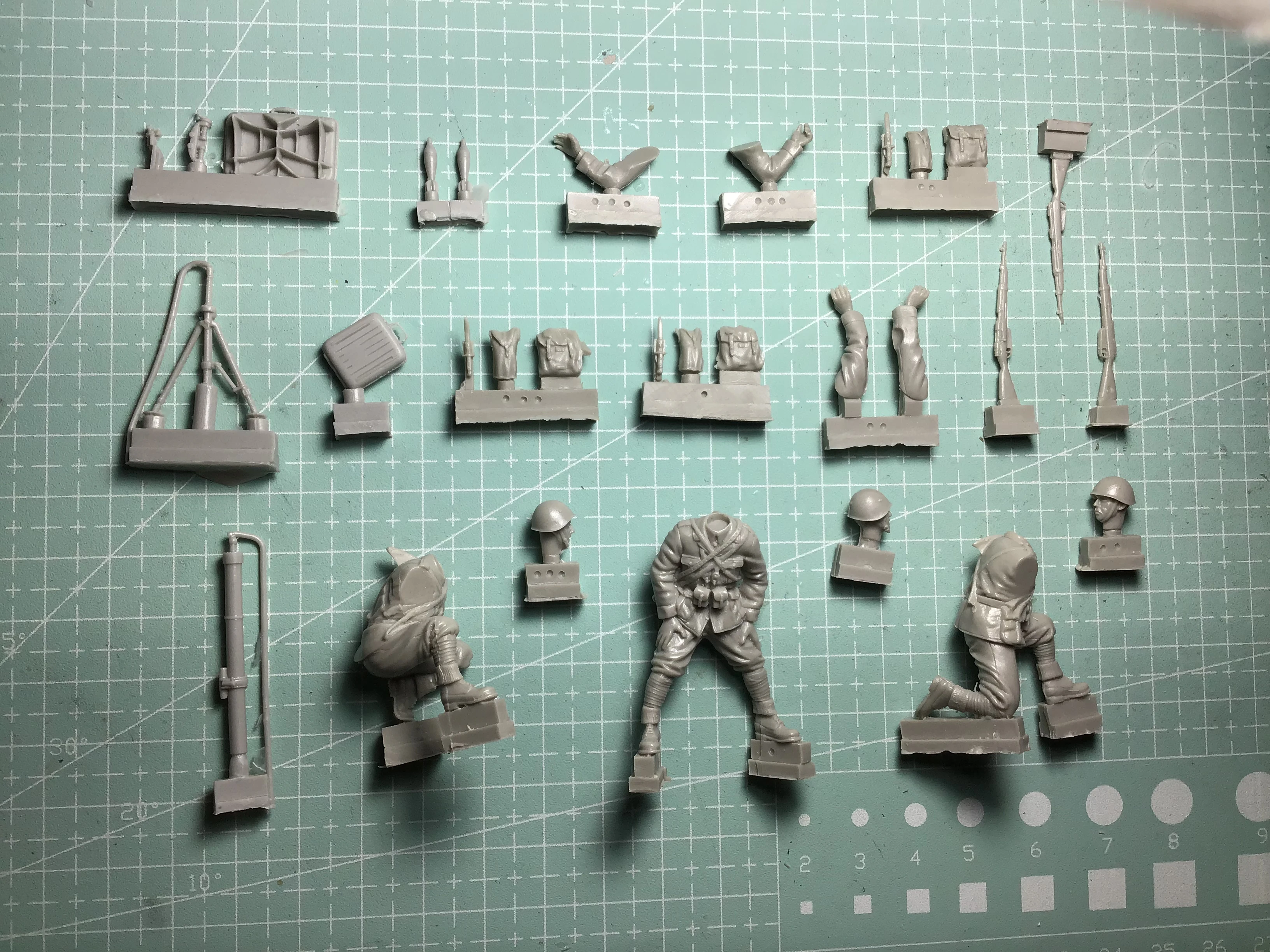 1/35 Resin Model Figure GK，Including mortars , Unassembled and unpainted kit