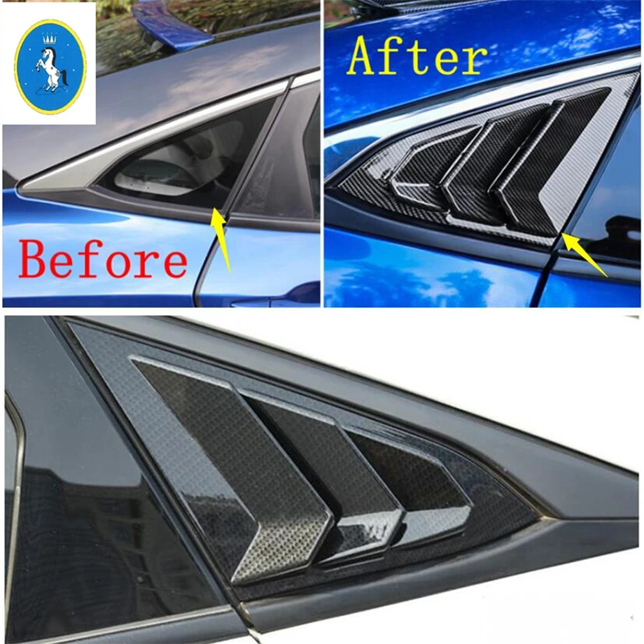 

Yimaautotrims Auto Accessory Rear Window Pillar C Post Vent Louvers Scoop Cover Trim Fit For Honda Civic Sedan 2016 - 2019