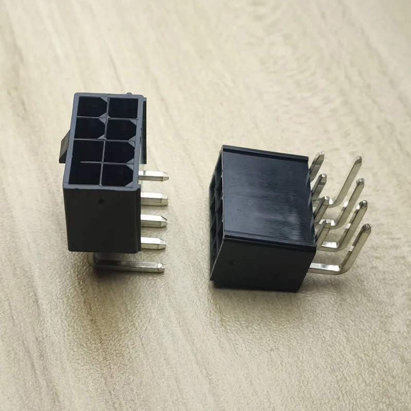 5559 4.2mm Black 8P 8PIN Female Socket Straight/Curved Needle PC Computer ATX Graphics Card GPU PCI-E PCIe Power Connector
