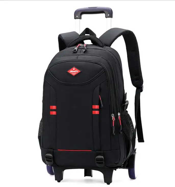 ZIRANYU school trolley bag for boys school trolley backpack bag wheels wheeled backpack for school rolling backpack trolley bag