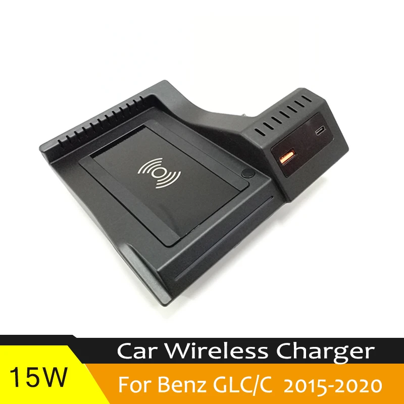 Car Wireless Charger for Mercedes Benz GLC C Class 2015-2020 AMG C63 Phone Charger Accessoriesfast charging for iphone sumsung