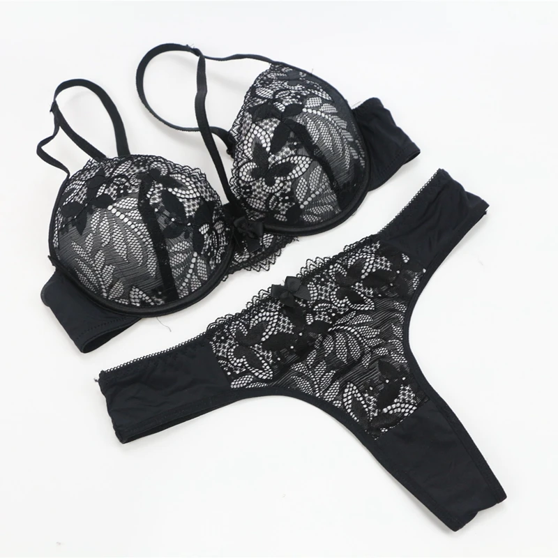 DaiNaFang Sexy BCDE Cup Bra Brief Sets Luxury Lace Push Up Underwear For Womens Fashion Intimates Girls Female Lingerie
