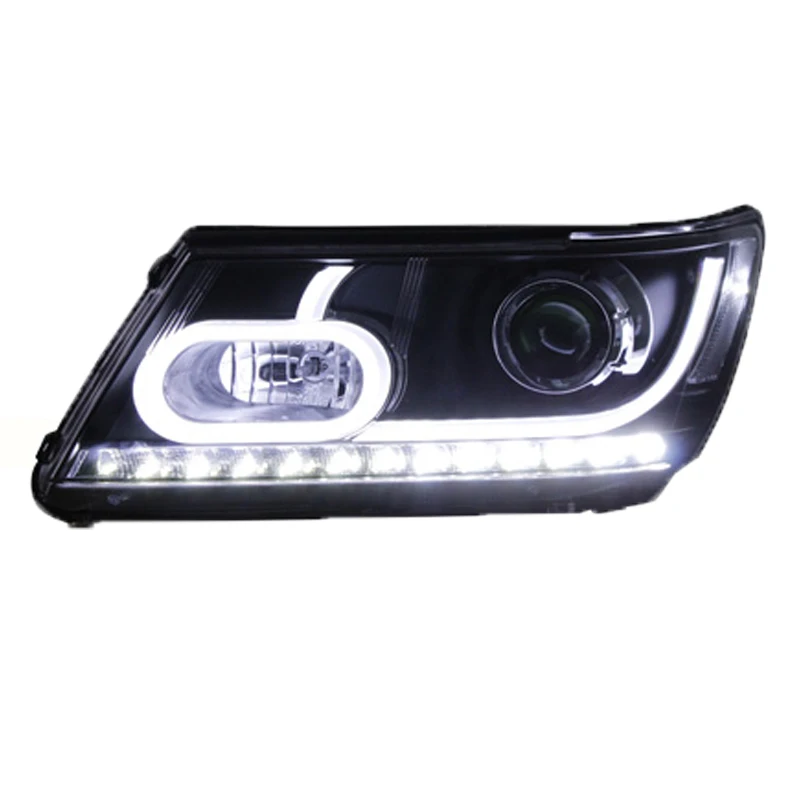 Untuk Dodge JCUV Journey 2009-2016 Lampu Depan LED Fiat Freemont LED DRL Hid Angel Eye Bi Xenon Beam Aksesori