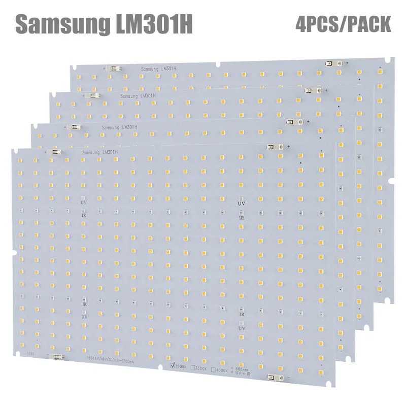 4pcs/pack Samsung QB288 lm301h quantum board grow led panel full spectrum 3000K 3500K 4000K mix 660nm UV IR