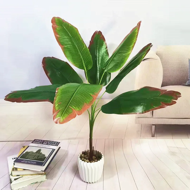 82CM 9 Leaves Artificial Banana Tree Large Fake Green Plants Tropical Monstera Indoor DIY Hotel Office Home Decor Accessories