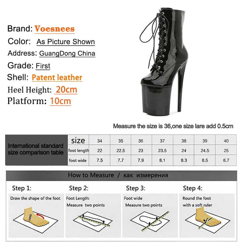 2022 New Women Heels Autumn Stiletto Women Boots Sexy Platform High Heels 15 17cm Lace-up Roman Boots Round Toe Black Women Shoe