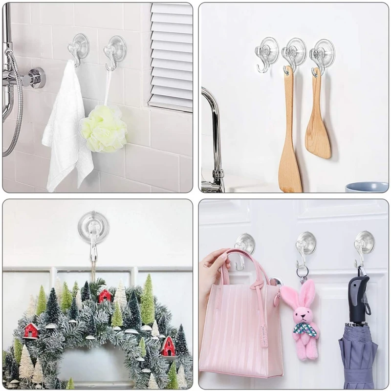 5pcs Vacuum Suction Cup Hooks for Bathrooms Kitchen Walls Refrigerators Rooms New Style