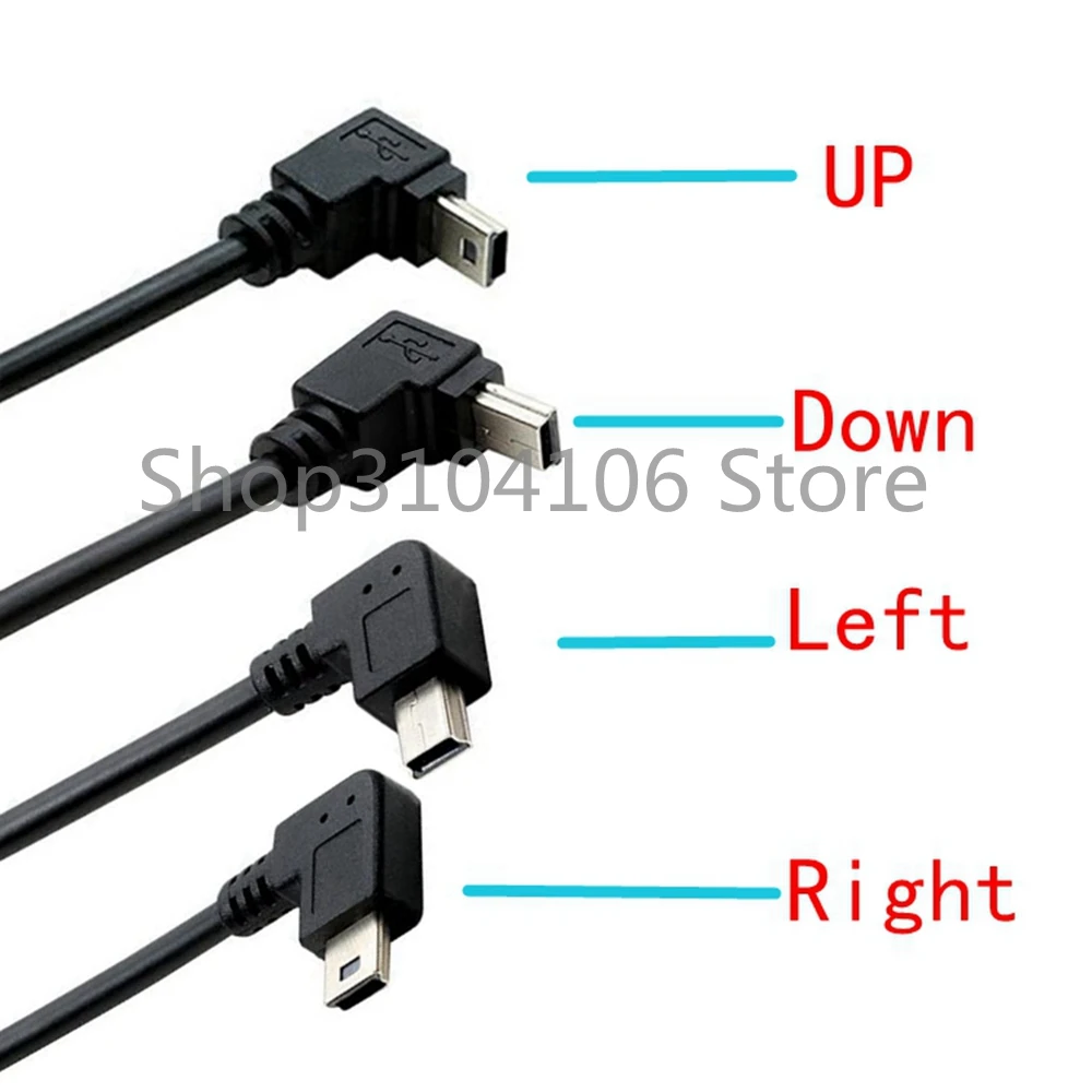90 Graden 4 Hoek Mini Usb Vrouwelijke Naar Mini B 5 Pin Male Kabel Adapter