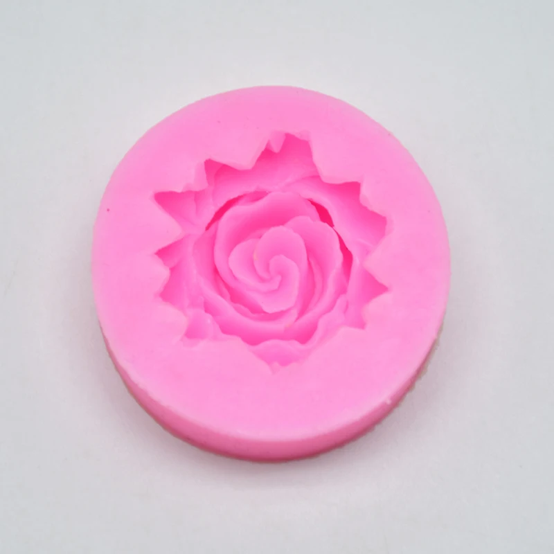 1pc 3D Rose Flower Shapes Silicone Mold Fondant Mold Sugarcraft Cake Decorating Baking Tools Surgar Soap Candle Mould M087