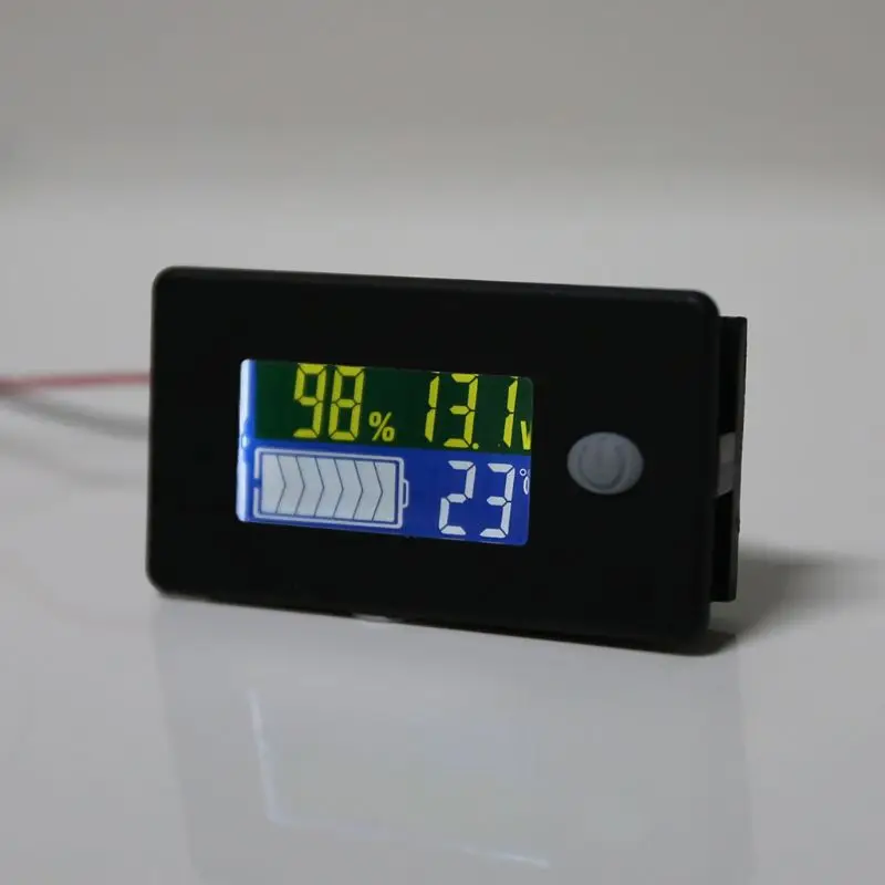 Imagem -02 - Li-ion Lifepo4-indicador de Capacidade da Bateria 12v 24v 36v 48v 60v 72 Display Lcd Voltímetro Medidor de Temperatura
