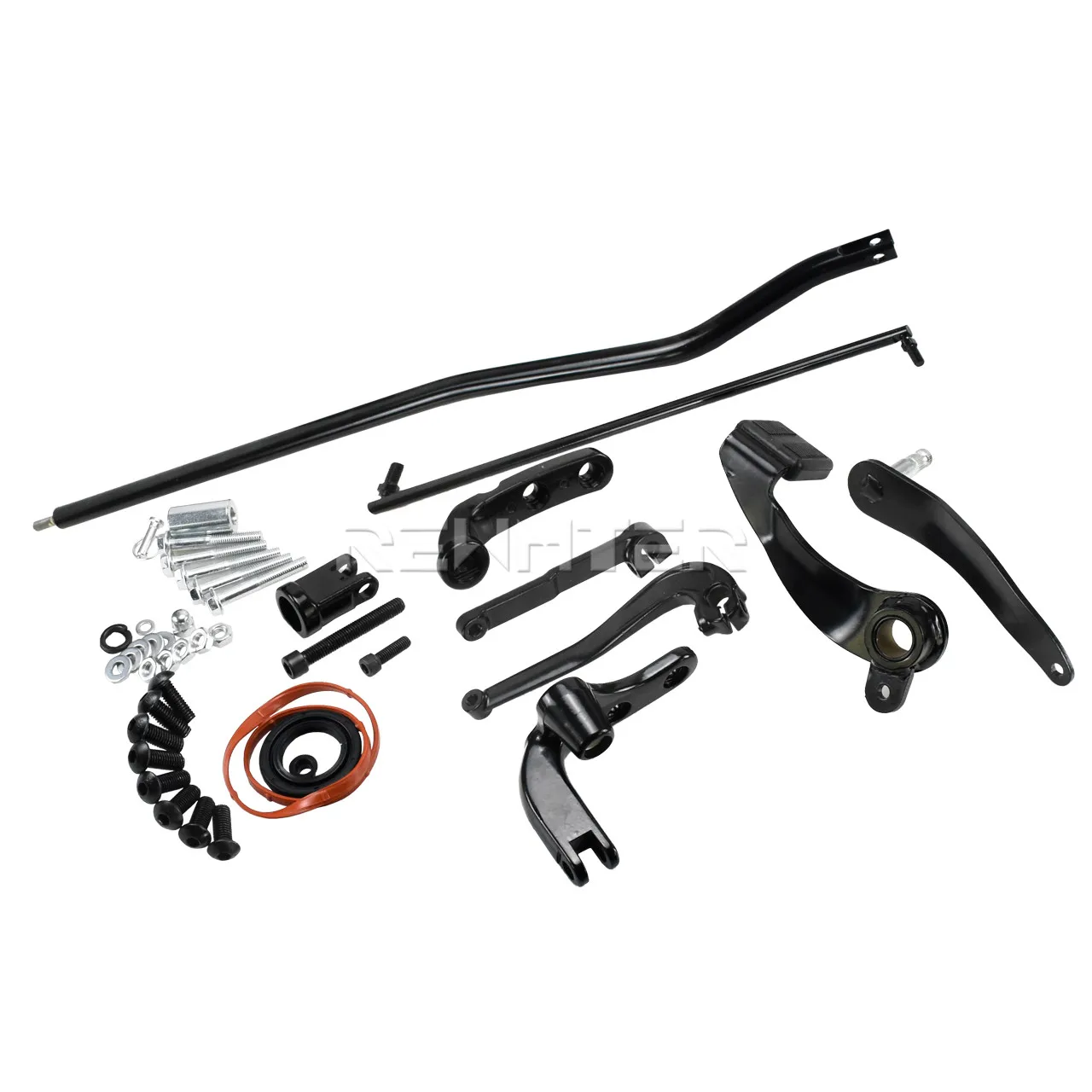 Motorcycle Black Forward Controls Linkages Complete Kit For Harley Dyna Street Bob FXDB Fat Bob Super Glide Wide Glide FXDL FXDF