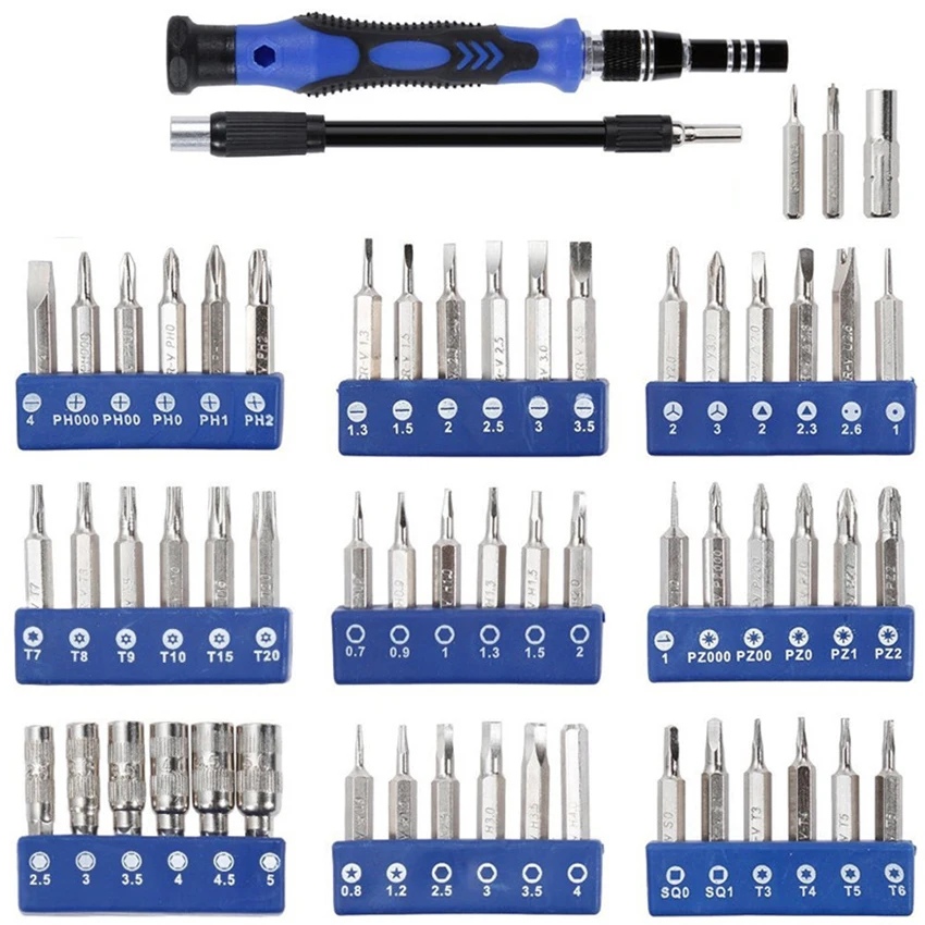 80 em 1 kit de chave de fenda de precisão magnética substituível bits ferramenta de reparo kit ferramenta de abertura e pinça para telefones com saco de armazenamento