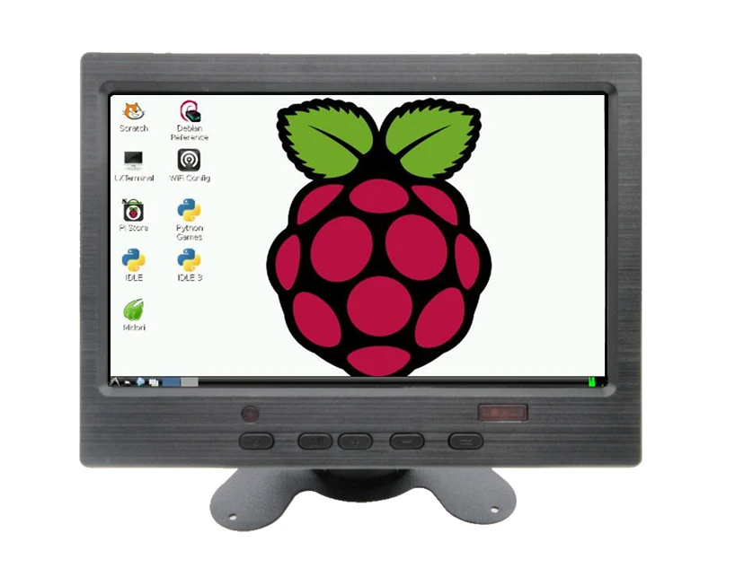 7 Inch 1024*600 HDMI-Compatible HD VGA AV Multipurpose Monitor Display For Mini Computer Raspberry Pi 1  Banana/Orange Pi PC