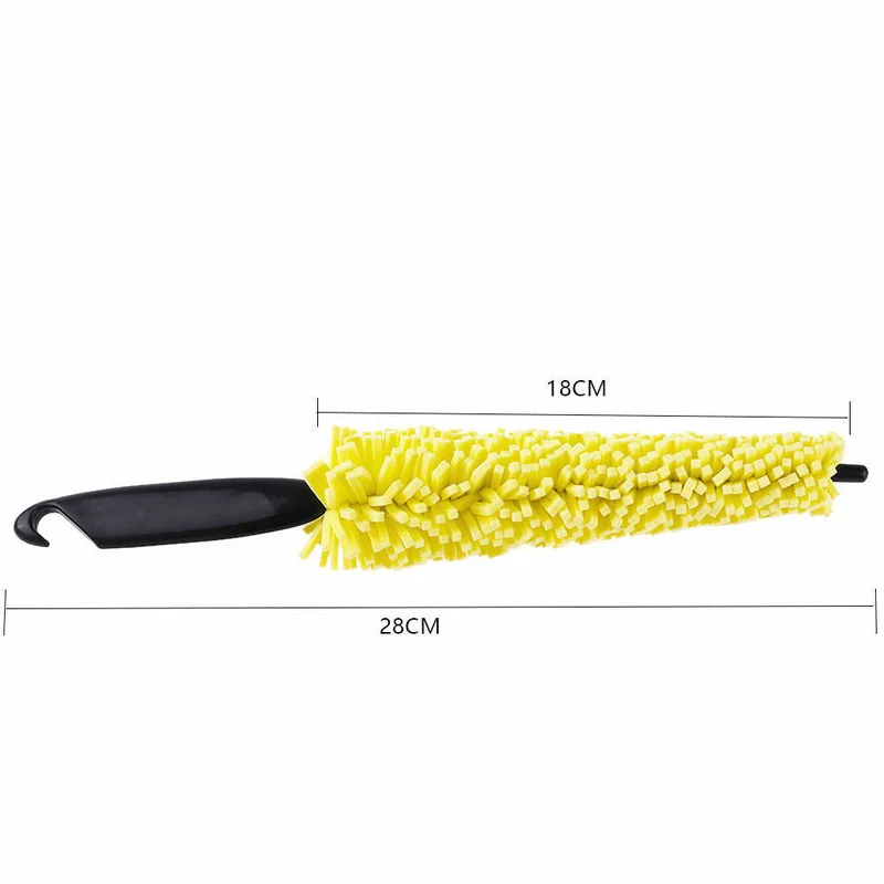 Auto Wheel Tire Rim Cleaning Brush Yellow Sponge Corn Styling Tyre Mud Remover Detailing Cleaning Tool Universal Car Accessories