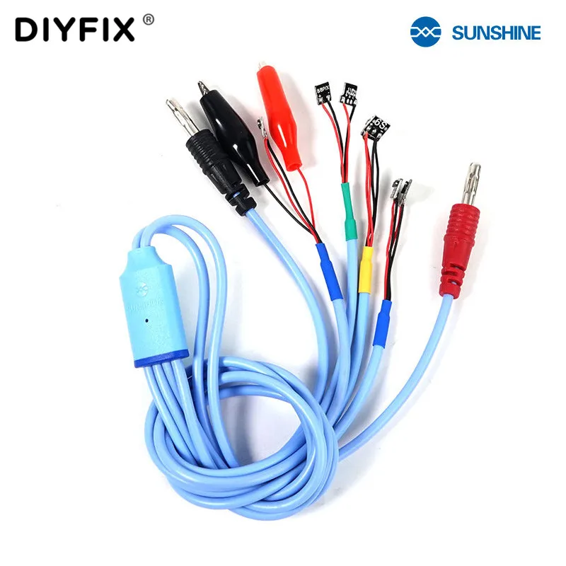 Sunshine-Cable de prueba para fuente de alimentación SS-908B, para iPhone 5G-8G/11 Pro Max, placa lógica de Apple, Cable de carga, línea de reparación de placa base