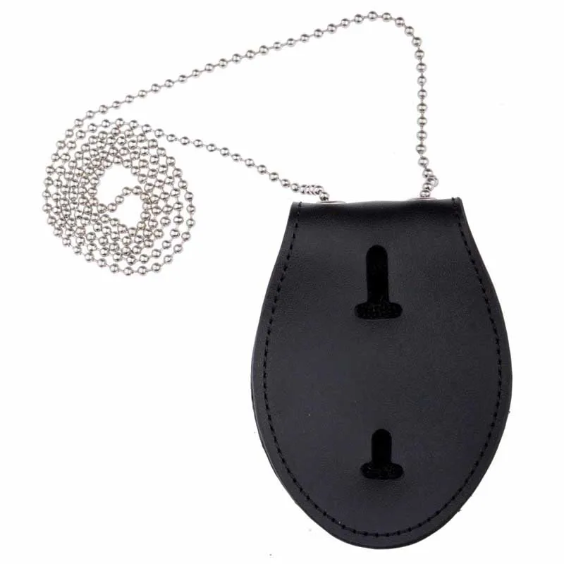 أسود جلد الولايات المتحدة شارة الشرطة حامل مع سلسلة عنق مشبك حزام-الولايات المتحدة شارة حامل #1