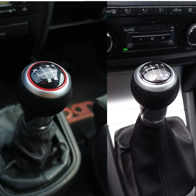 12mm 5/6 Speed Car Gear Shift Knob Lever Stick for Audi A4 B6 B7 B8 A6 S4 8K A5 8T Q5 8R Ibiza 6J Seat Leon Mk1 VW Passat Golf