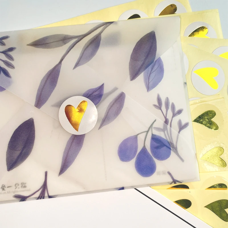 160 Stück/Los Runde Herz-Geschenk-Siegel-Etiketten, selbstklebende Kraftpapier-Siegel-Aufkleber für Backwaren, lustige DIY-Arbeiten – Detail 22