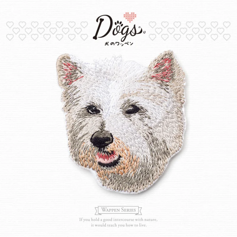 Creative DIY Embroidery Patch Pet Dog Iron-on Patches for Clothing Decorative Appliques Hat Bag T-shirt Heat Transfer Stickers