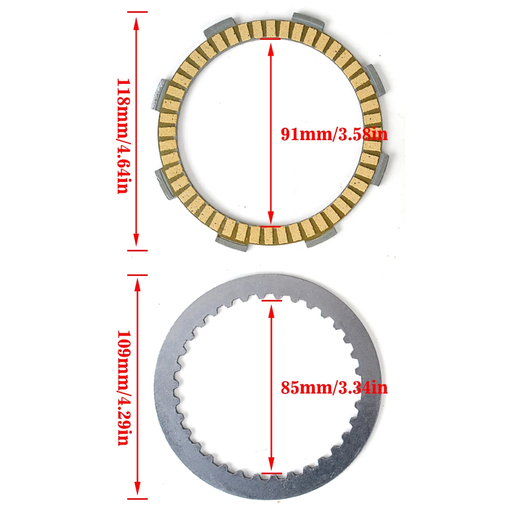 Ocel rýt tření talíře disk sada pro Honda CB250 hornets 250 CBR250 MC19 MC22 VTR250 MC15 MC33 VT250 magna 250 VTZ250 H/J/K