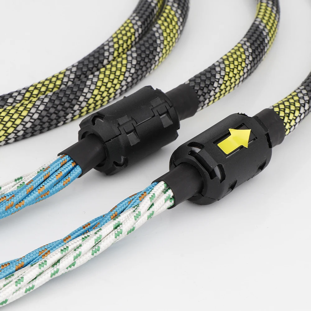 Hifi West كابل مكبر الصوت الكهربائي HIFI Audiophile مطلية بالذهب الموز إلى الموز التوصيل Biwire مكبر الصوت سلك الصوت