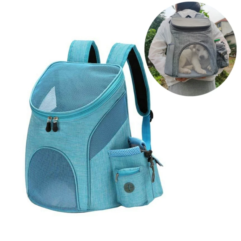 

S/L Portable Pet Cat Dog Backpack Mesh Breathable Pet Backpack Pet Travel Bag Outdoor Large Capacity Pet Carrier Folding Pet Bag