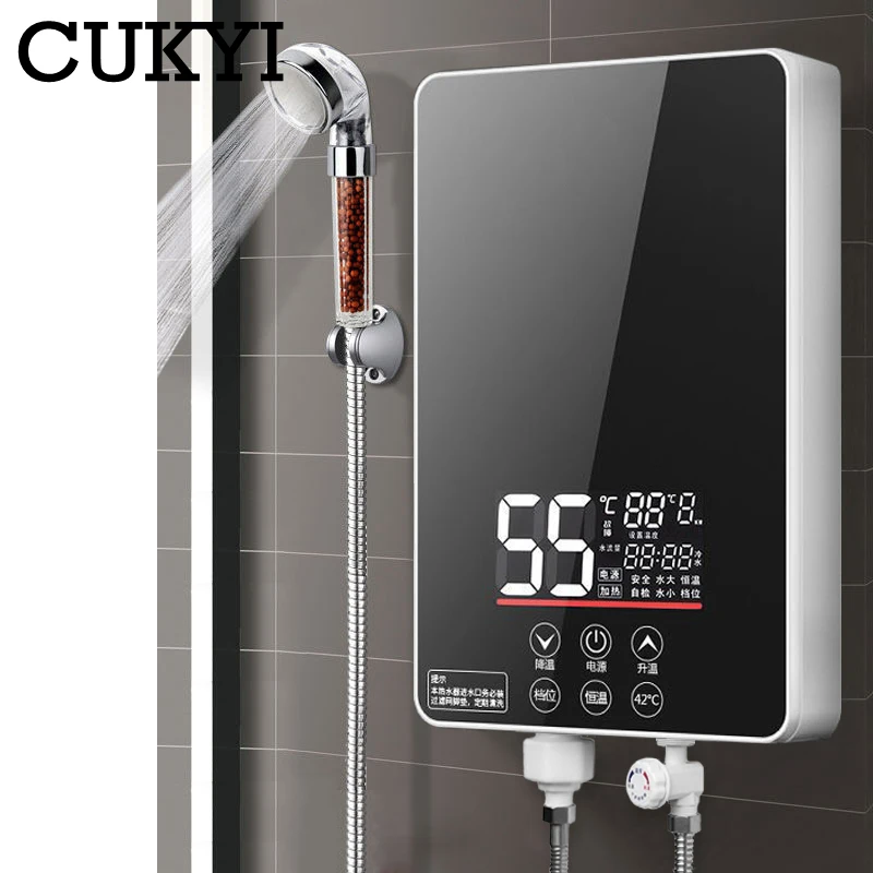 Cukyi elektrischer tankless Warmwasser bereiter 6000w sofortige Heizung konstante Temperatur Haushalts bad Dusch maschine energie sparend