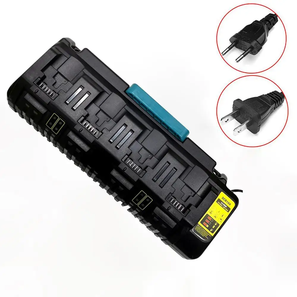 

4 port Tool Accessory DCB104 Double Li-Ion Battery Charger Usb Out 5V For Dewalt 12V 14.4V 18V DCB102 DDCB200 high quality