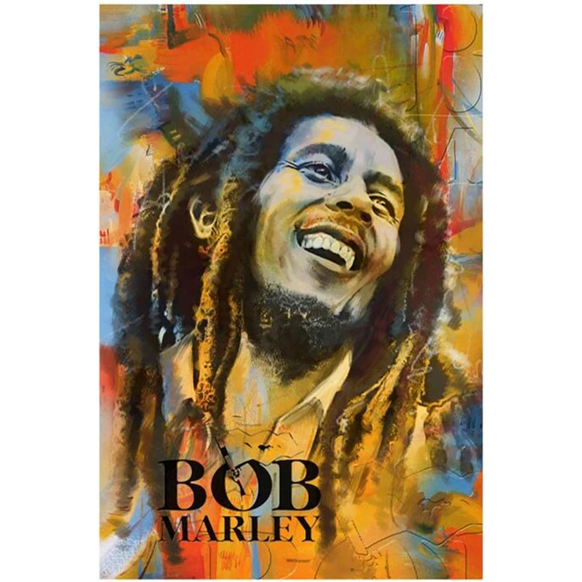 Full Drill Square Diamond Painting Singer Bob Marley 5D DIY Diamond Embroidery Home Decoration Sea Picture Of Rhinestone WG1502