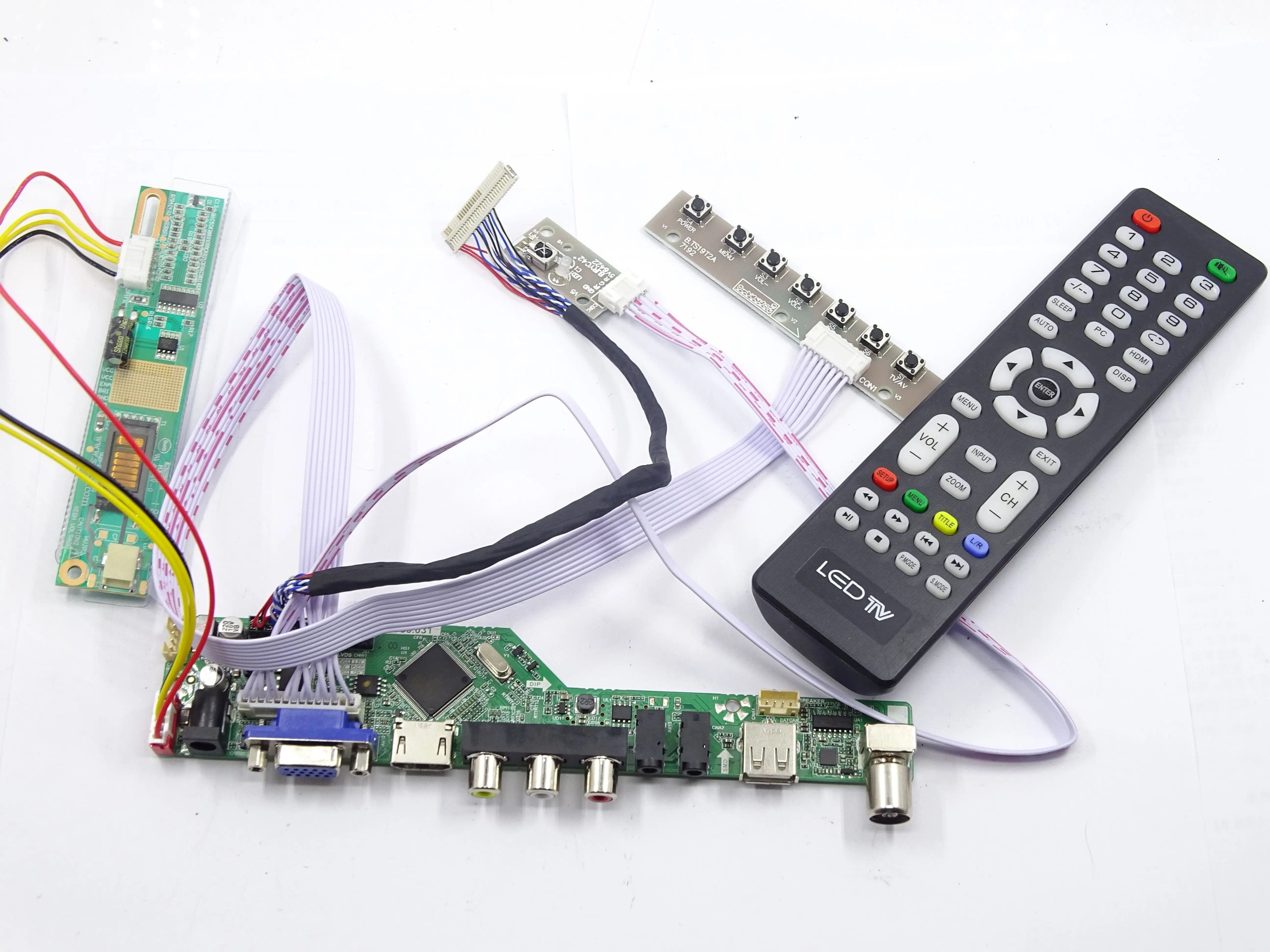 VGA AV TV USB LCD LED Controller ชุด DIY บอร์ดไดร์เวอร์เสียงสําหรับ B154EW02 V1 1280*800 สายจอภาพหน้าจอ