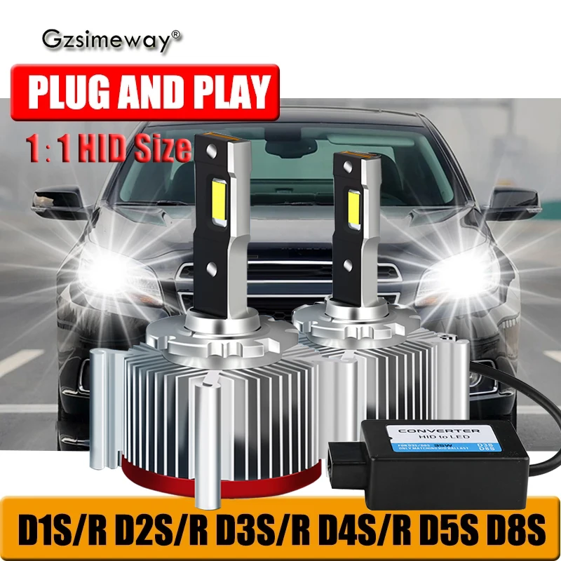 

2PC 1:1 Mini D3S LED D4S D2S Car Light 70W 32000LM Super Bright D1S D5S D2R D8S D4R D1R D3R Canbus LED Headlamp 6000K Auto Bulb