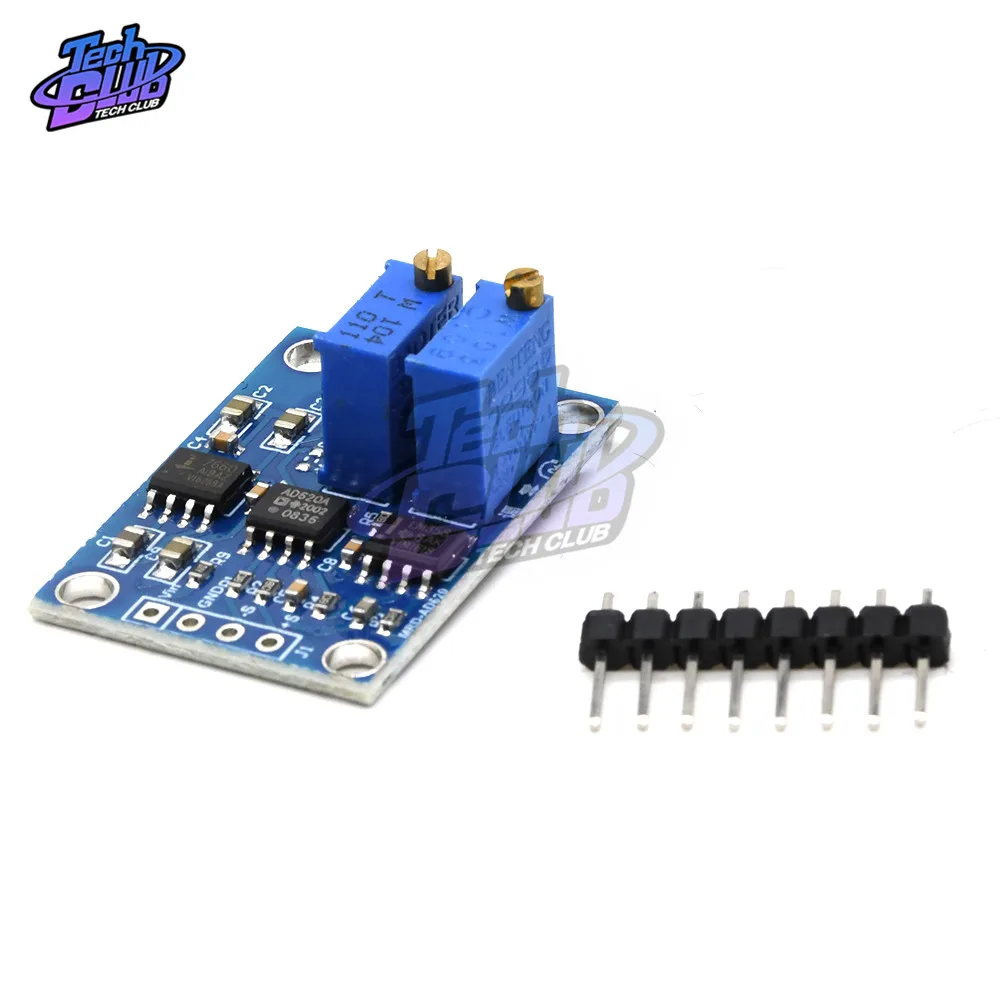 DC 3-12V AD620 Signal Amplifier Adjustable High Precision voltage amplifier transmitter Millivolt amplifier/small signal meter