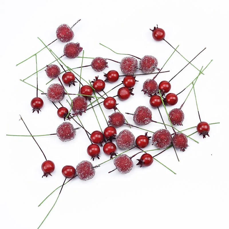 50/100Pcs Weihnachten Party Dekoration Granatapfel Obst Hause Hochzeit Braut Zubehör Dekorative Blumen Kranz Künstliche Pflanzen – Detail 6
