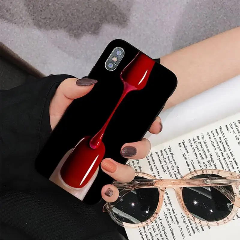 Art Multicolored Nail Polish Bottle Set Phone Case for iphone 13 8 7 6 6S Plus X 5S SE 2020 XR 11 12 pro XS MAX