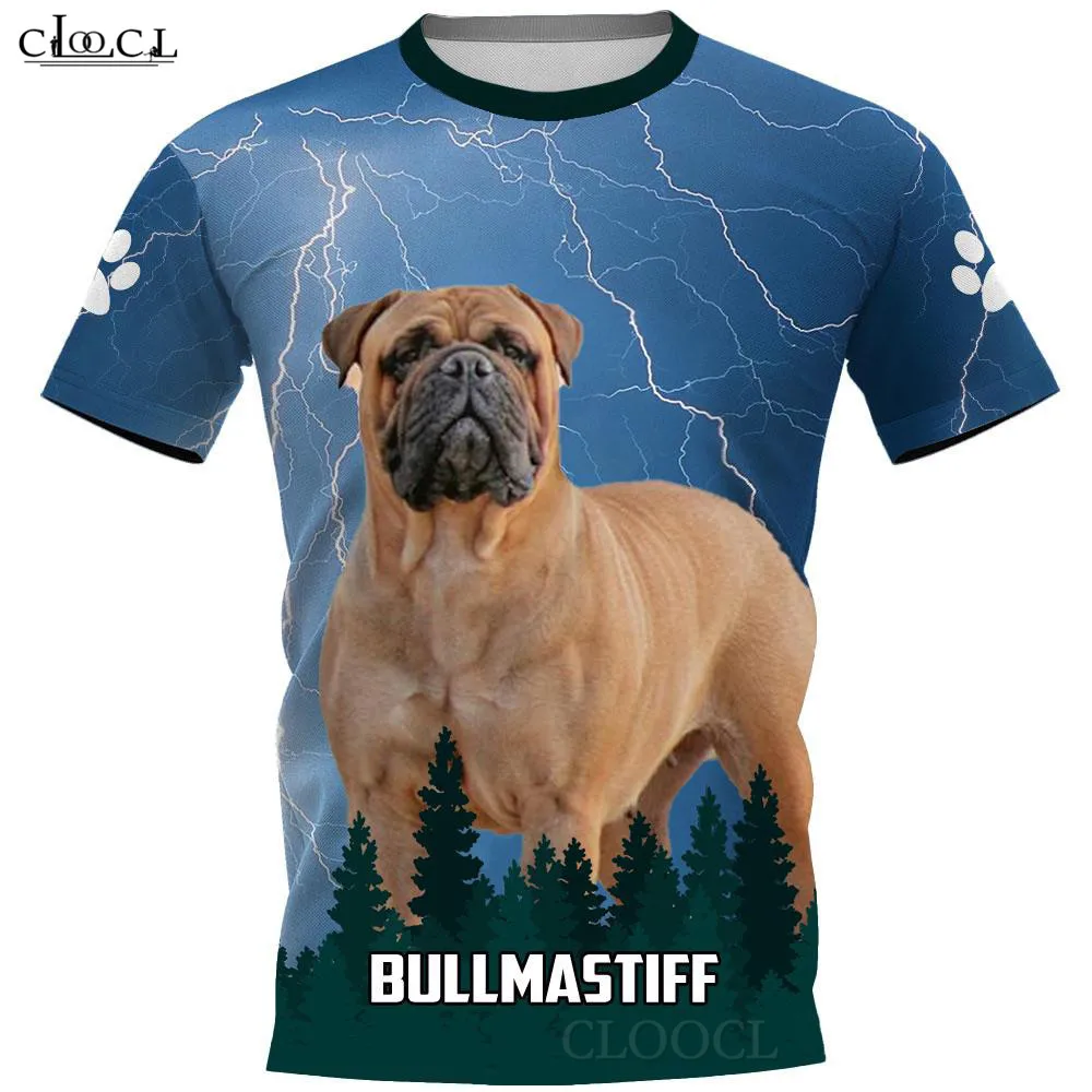 HX King Cavalier Men T-shirts 3D Print Pets Animal Men Clothing Shorts Sleeve Tees Unisex Casual Streetwear S-7XL