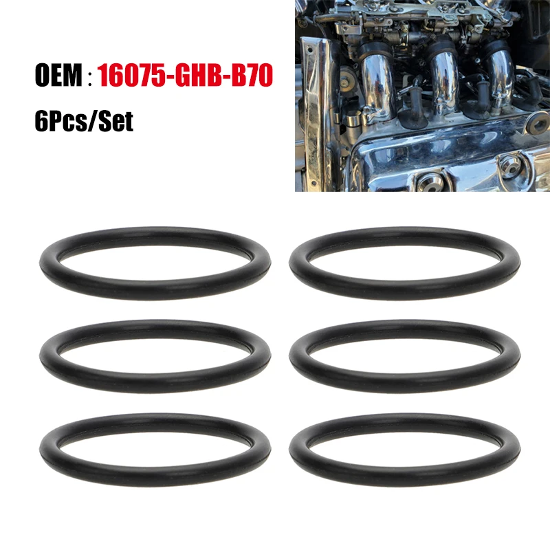 6pcs Intake Manifold O-Ring Gasket Seal For Honda Valkyrie gl1500c gl1500ct gl1500cf Intake Seals o rings kit OEM 16075-GHB-B70