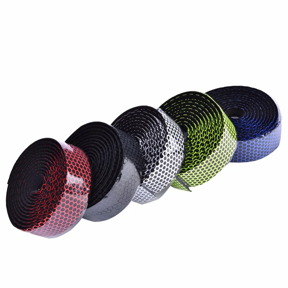 5 Color Road Bike Silicone Handlebar Tape Three-Dimensional Anti-Slip  Hive Comb Belt Breathable Ultralight Bike Bar Tape