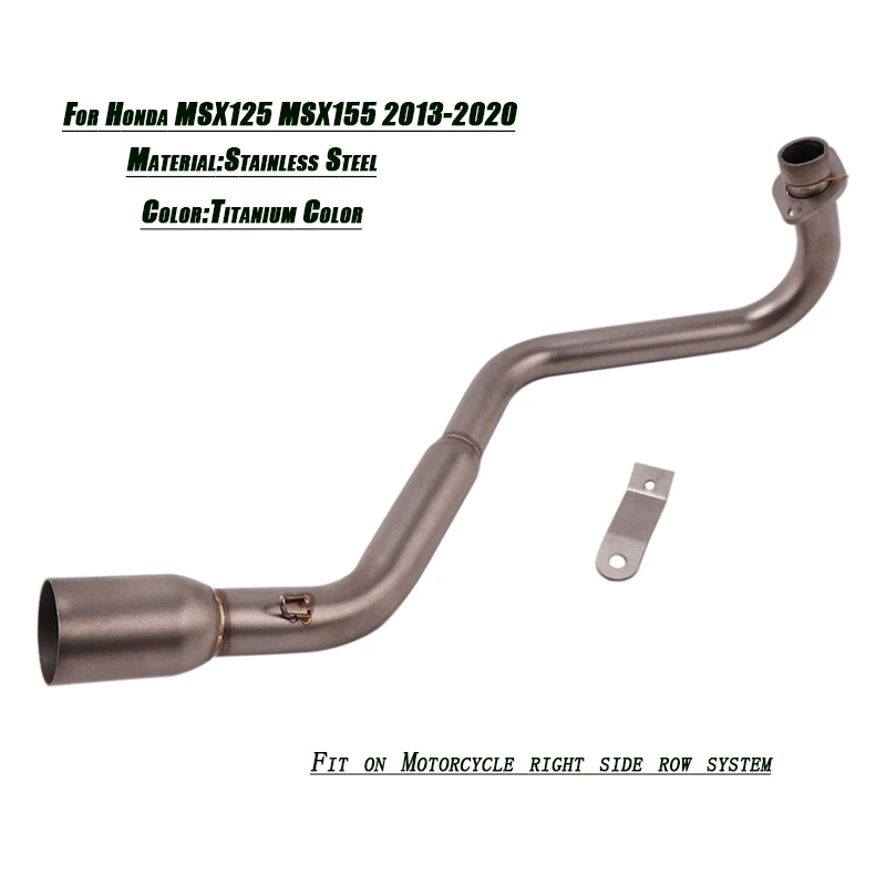 

For Honda MSX155 MSX125 2013-2020 Right Side Motorcycle Front Link Pipe Lossless Replace Exhaust System Silp on 51MM Muffler