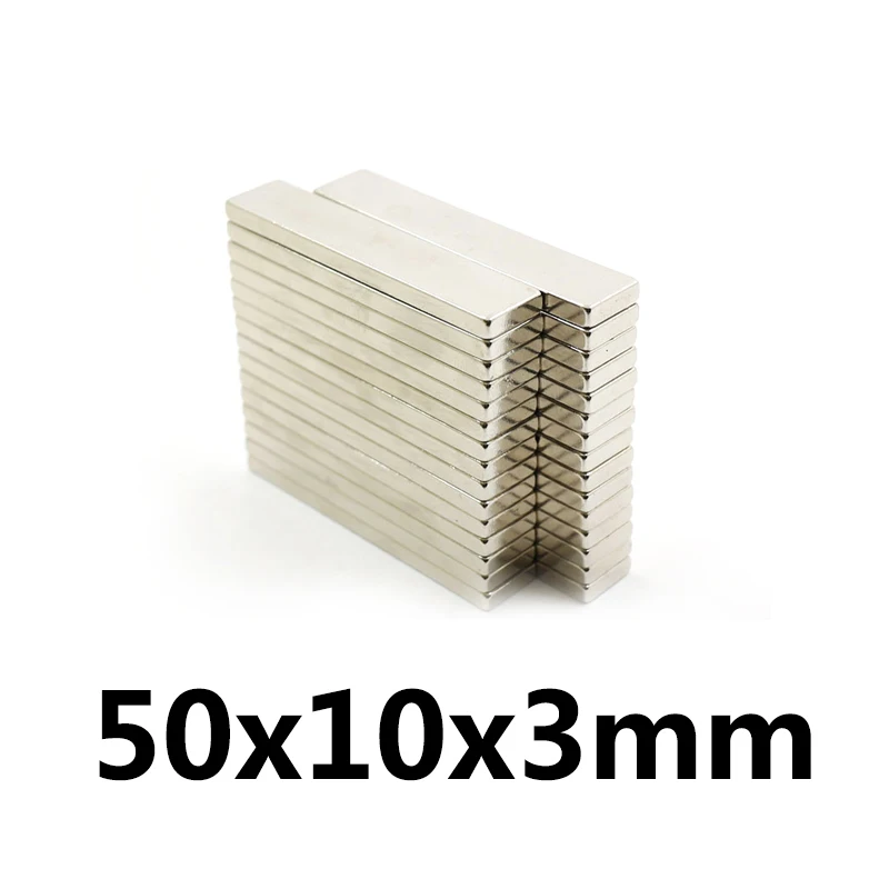 5~100PCS 50x10x3 mm Powerful N35 Magnets 50mmX10mm Long Sheet Permanent Magnet 50x10x3mm Super Strong Neodymium Magnet 50*10*3mm