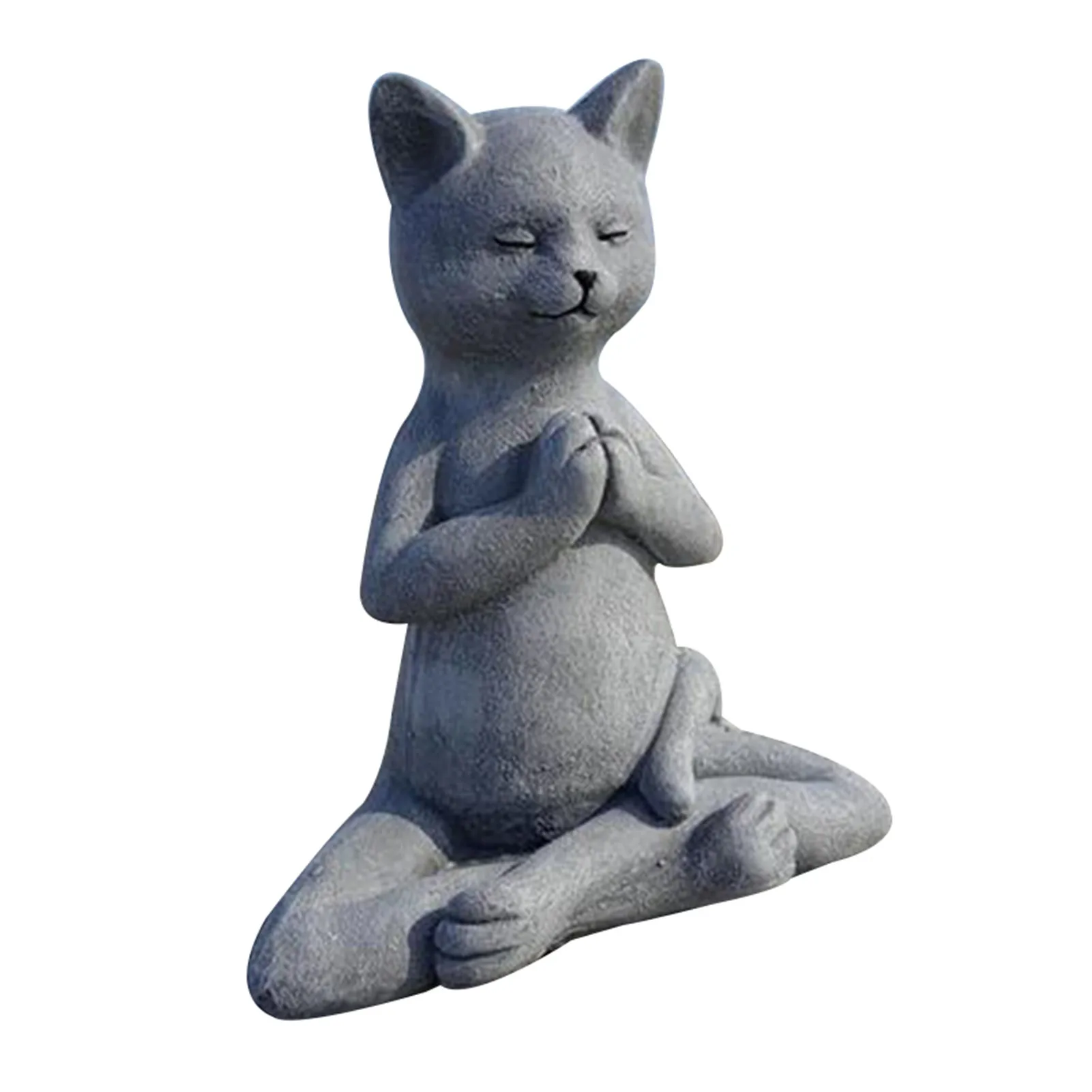 

Collections Buddhas Cat Statue in Meditating Cat Figurine Pose for Spiritual Decor Dhyana Mudra Pose Yoga 10x8x12cm WWO66