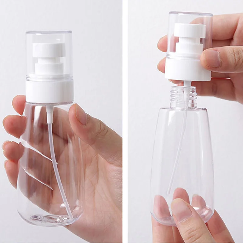 1PC High Quality 30ml 60ml 80ml Fine Mist Spray Bottle Plastic Lotion Pump Empty Bottle Travel Perfume Water Refillable Tools