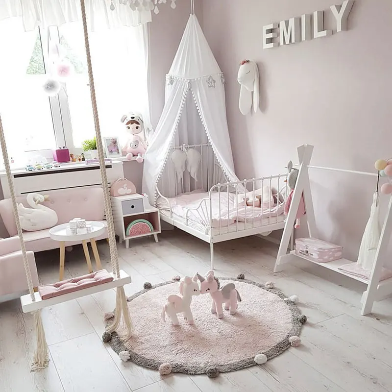 JOYLOVE INS İskandinav stil kapalı salıncak planör çocuk odası dekorasyon tavan asılı salıncak sallanan sandalye