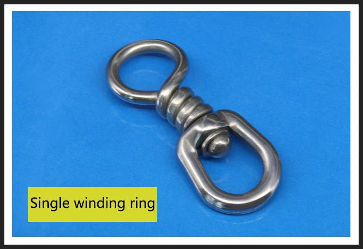 1pcs Single winding ring Fishing Stainless Steel Sea Fishing Hooks Connector Rolling Swivel for Sea Fishing Accessories 5001