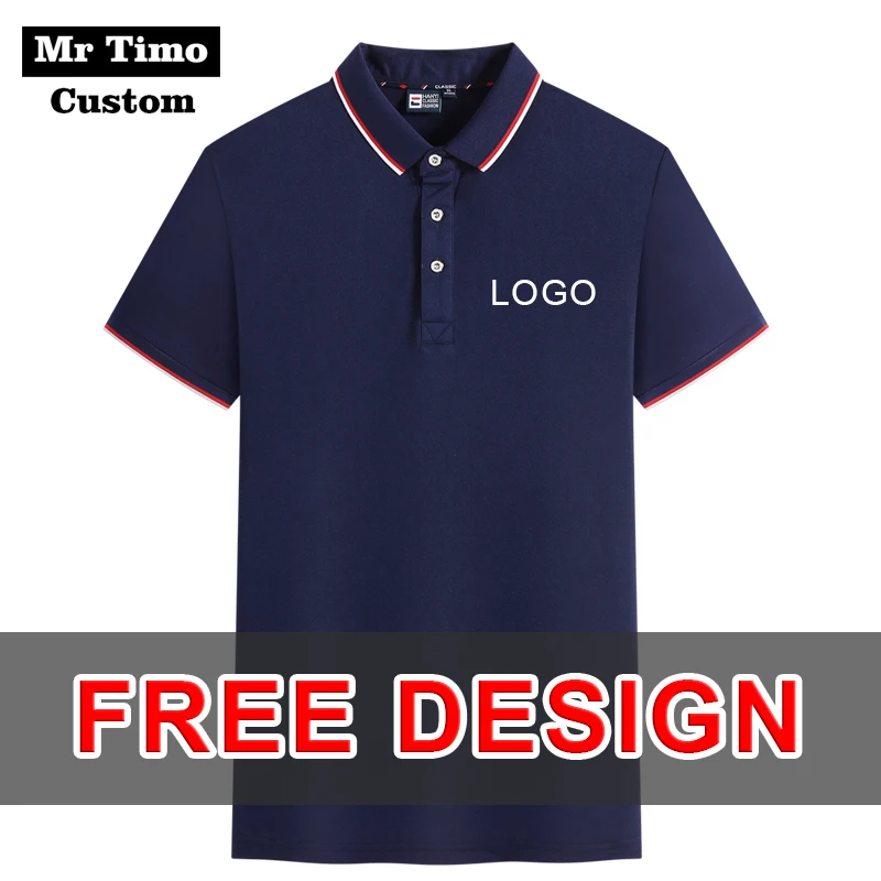 

Customization Print Polo Shirt Embroidery Custom Logo Company Work Short Sleeve Men's Women's Team Top DIY