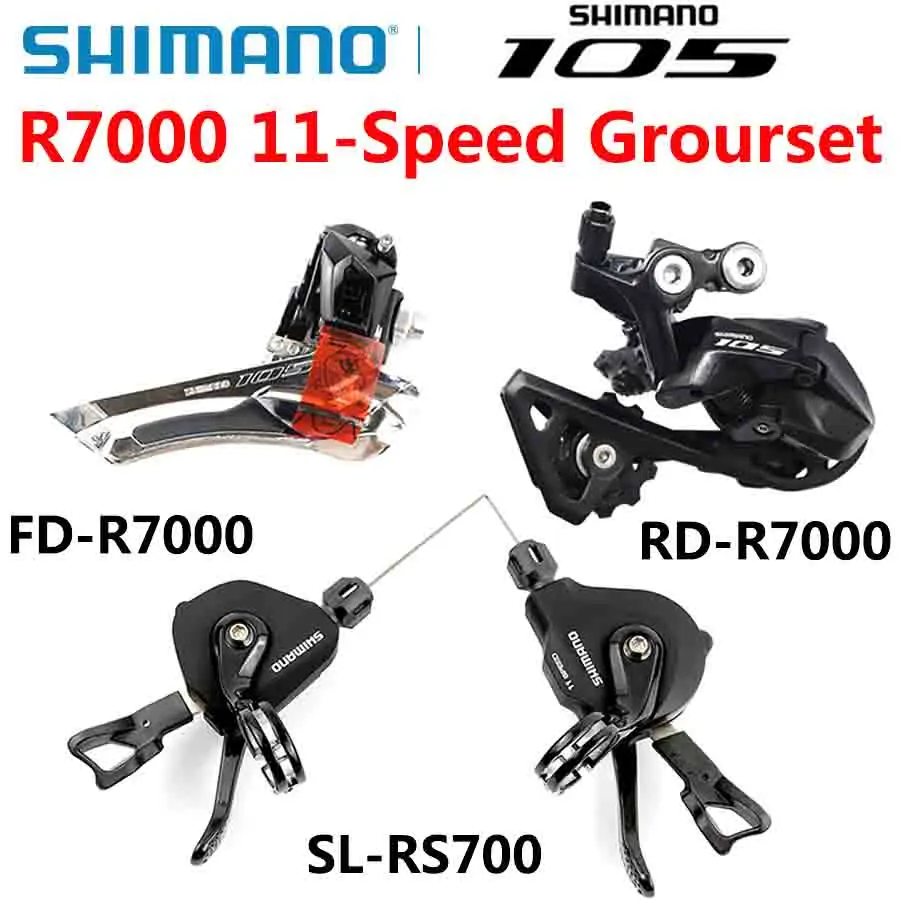 SHIMANO 105 RS700 + R7000 Groupset R7000 Derailleurs ROAD Bicycle Shift Lever + Front Derailleur + Rear Derailleur SS GS