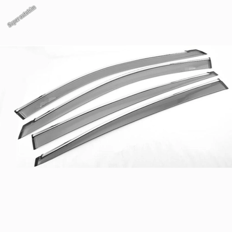 Car Side Visor Vent Shades Sun Rain Wind Deflector Awning Shield Guard Cover Trim 4PCS Fit For Nissan Altima Teana 2019 - 2023