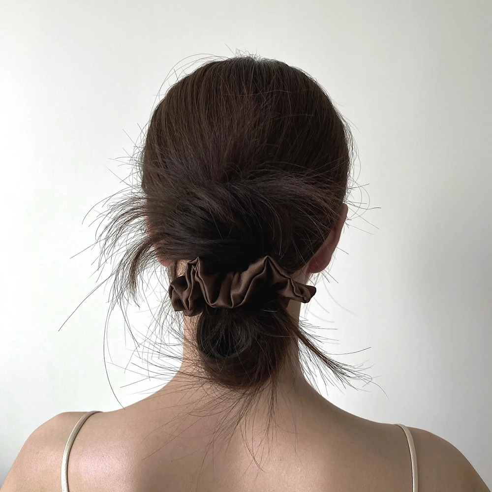 100 % reine Maulbeerseide, große Haargummis, Gummibänder, Haargummis, Gummi-Gummibänder, Pferdeschwanzhalter für Frauen und Mädchen, 19 Momme, 3,5 cm – Detail 35